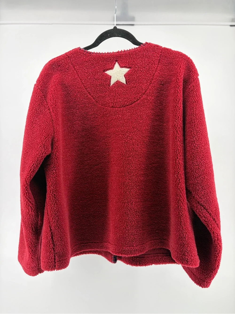 Vintage Christopher & Banks USA Flag Patriotic American Fleece, Y2k, Size XL - Picture 5 of 9